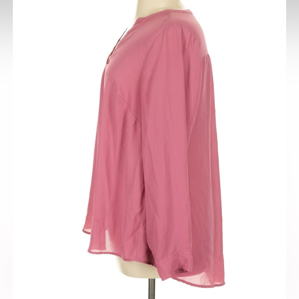 Torrid Dusty Rose Georgette Hi-Low Pullover Long Sleeve Blouse Plus Size 1X - Picture 5 of 9
